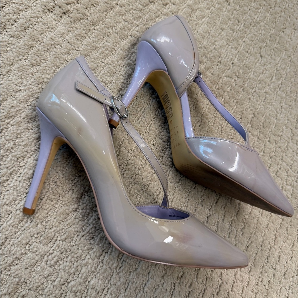 White House Black Market Lavender Heels - Picture 3 of 4